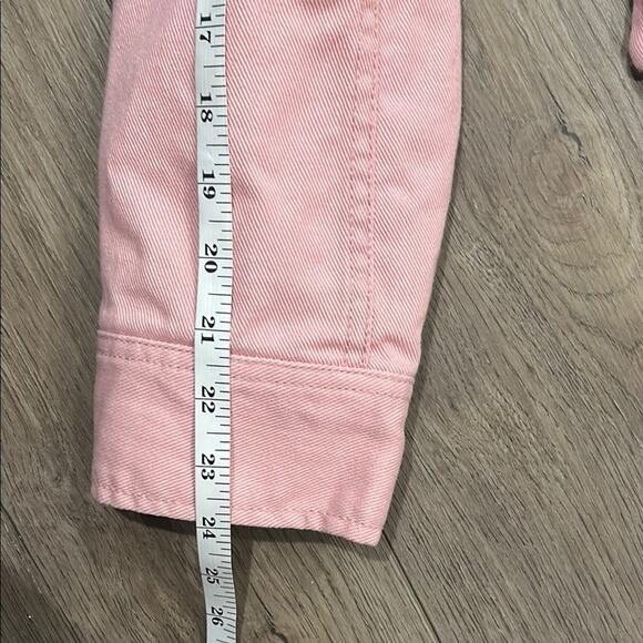 J. Crew Women’s 100% Cotton Pale Pink Peacoat Feminine White Buttons Size 8 - Picture 12 of 13